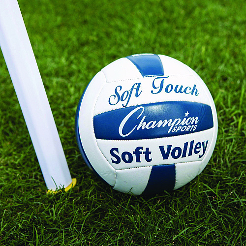 Champion Sports Deluxe Volleyball Set, Official-Size Volleyball, Volleyball Net (VBSET)