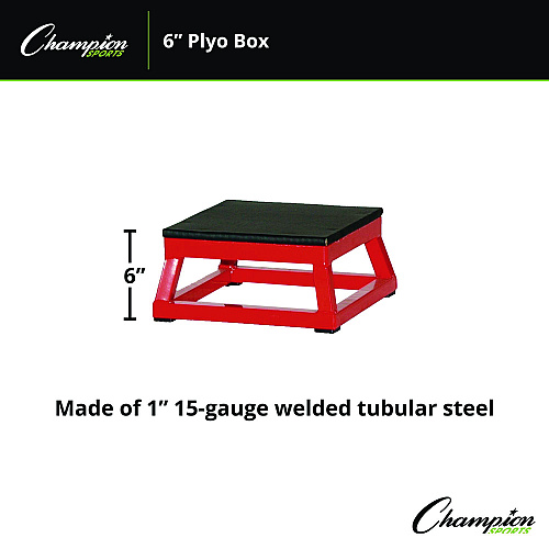 Champion Sports Plyo Box, 6" h, 13 x 13 Base (PXB6)