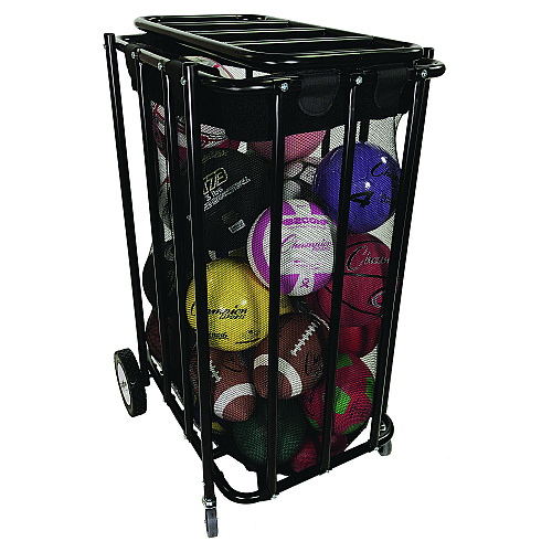 Champion Sports Compact Lockable Ball Locker, Metal, 176 lb Capacity, 22 x 28 x 43, Black (CBL)
