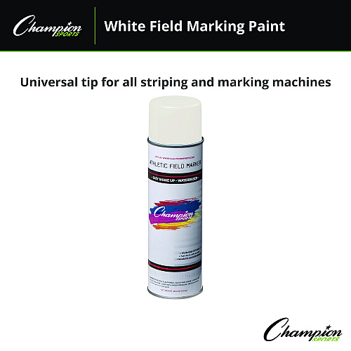 Champion Sports Field Marking Paint, 18 oz Aerosol Spray, White (FMP2W)
