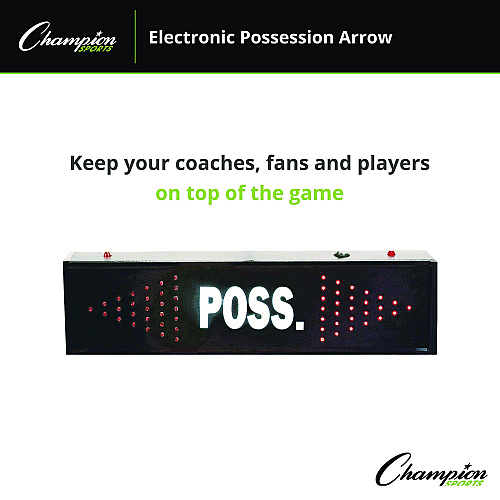 Champion Sports Electronic Possession Arrow, 21" x 3" x 6", Black Face, Red Graphics (PARROW)