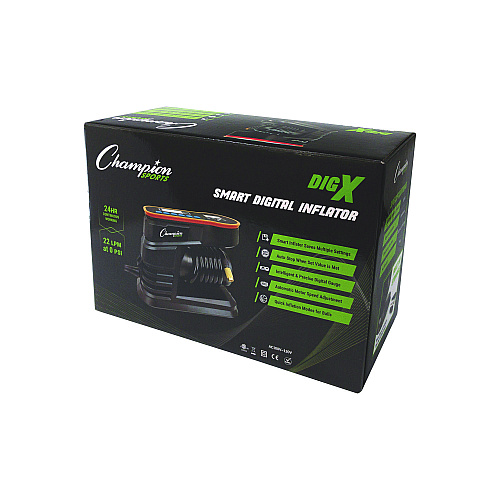 Champion Sports Digital Electronic Inflator, 0.78 cu ft/min, 30 psi, 70" Cord (DIGX)