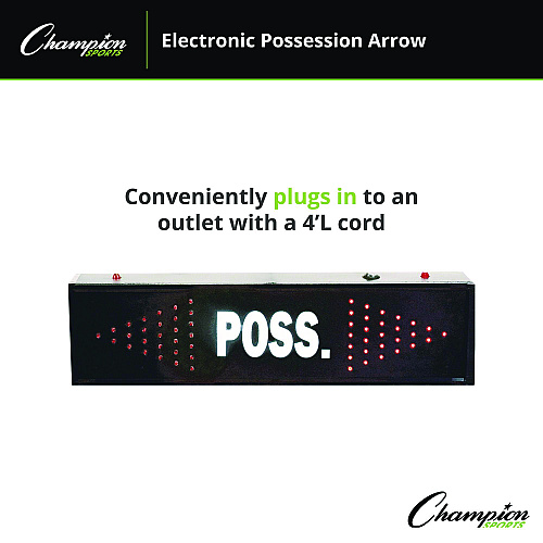 Champion Sports Electronic Possession Arrow, 21" x 3" x 6", Black Face, Red Graphics (PARROW)
