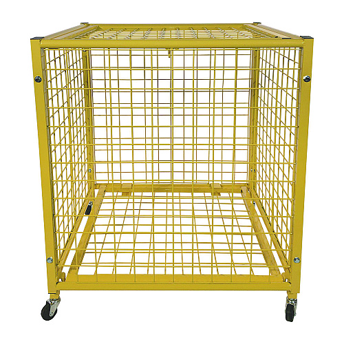 Champion Sports Half Size Lockable Ball Locker, Metal, 132 lb Capacity, 29 x 27 x 31, Yellow (LRCS)