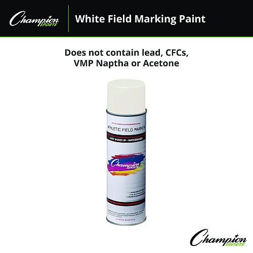 Champion Sports Field Marking Paint, 18 oz Aerosol Spray, White (FMP2W)