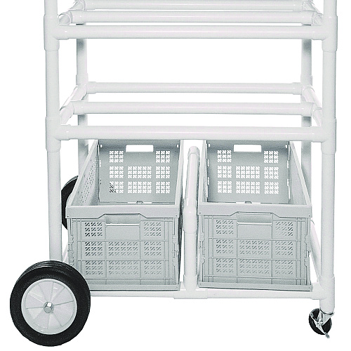 Champion Sports High Impact All-Terrain Heavy-Duty Cart, Plastic, 176 lb Capacity, 19 x 53 x 58, White (TWCART)