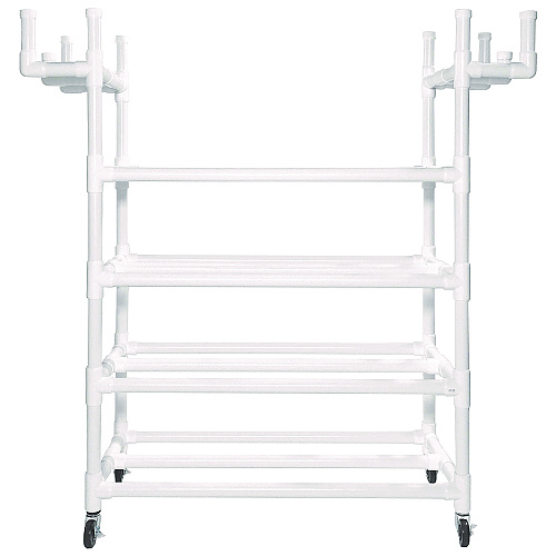 Champion Sports Equipment Cart, Plastic, 176 lb Capacity, 19 x 61 x 62, White (PECART)
