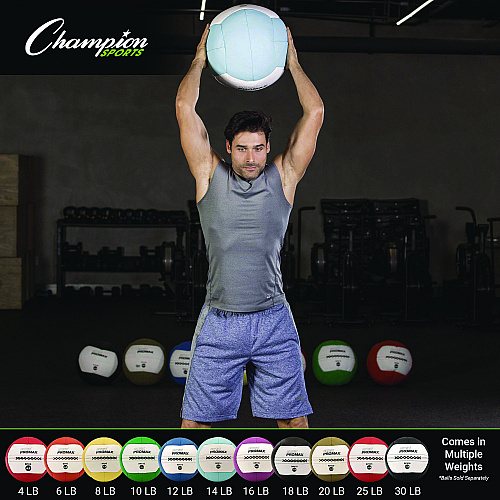 Champion Sports Rhino Promax Medicine Ball, 4 lb, Red (RPX4)