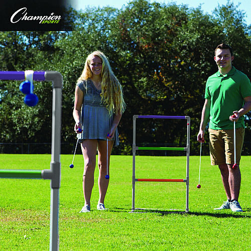 Champion Sports Pro Ladder Golf Game Set, (2) 22" x 37.5" Ladders/Six Bolas/Carry Bag (LGSTPRO)