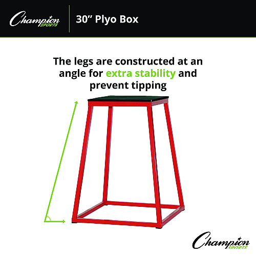 Champion Sports Plyo Box, 30" h, 24 x 24 Base (PXB30)