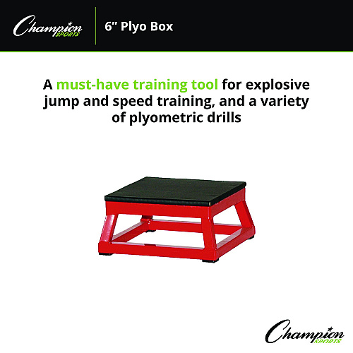 Champion Sports Plyo Box, 6" h, 13 x 13 Base (PXB6)