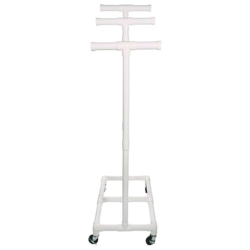Champion Sports Jump Rope and Hoop Cart, Plastic, 19 x 28 x 69, White (RHRACK)