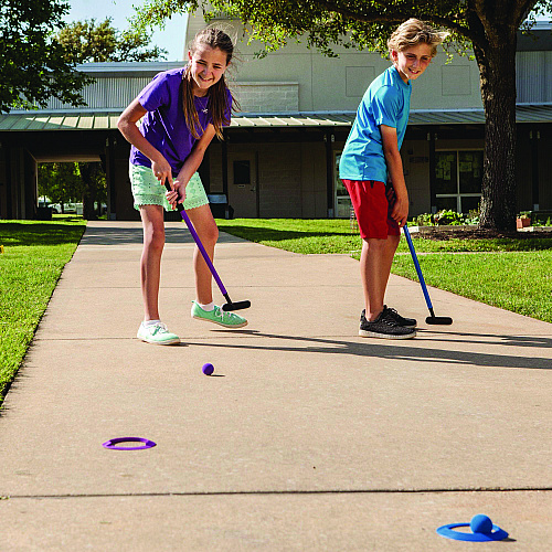Champion Sports Mini Golf Set, 12 Balls/6 Putters/18 Rings/3 Target Holes (MGSET)
