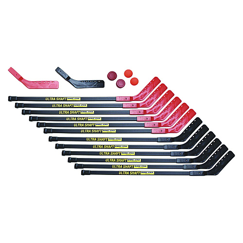 Champion Sports Ultra Shaft Hockey Set, Twelve 42" Hockey Sticks/Two Pucks/Two Balls/Two Extra Blades (US42SET)