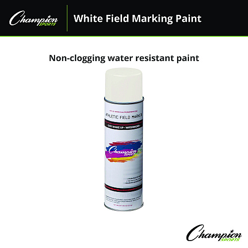 Champion Sports Field Marking Paint, 18 oz Aerosol Spray, White (FMP2W)