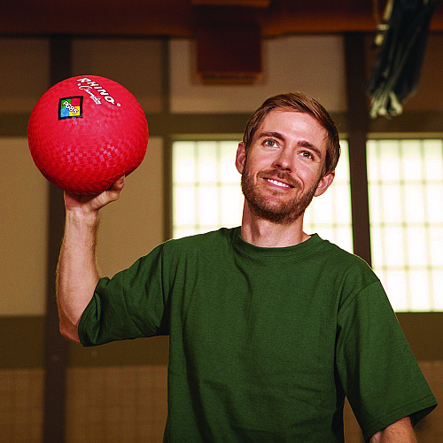 Champion Sports 8.5" Playground Ball Set with Pump, Assorted Colors, 6/Set (PG85XSET)