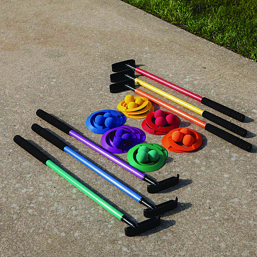 Champion Sports Mini Golf Set, 12 Balls/6 Putters/18 Rings/3 Target Holes (MGSET)