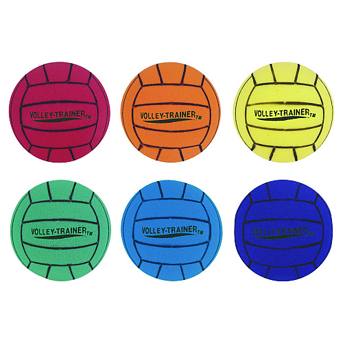 Champion Sports Ultra Foam Volleyball Set, Assorted Colors, 6/Set (FVBSET)