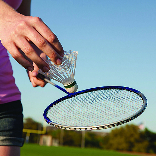 Champion Sports Deluxe Badminton Set, 20 ft Net with 4 Rackets, 2 Shuttlecocks (DBSET)