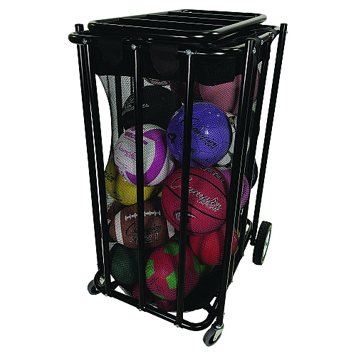 Champion Sports Compact Lockable Ball Locker, Metal, 176 lb Capacity, 22 x 28 x 43, Black (CBL)