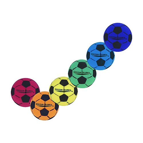 Champion Sports Ultra Foam Soccer Ball Set, Assorted Colors, 6/Set (FSBSET)