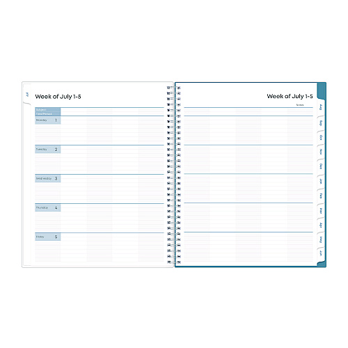 Blue Sky Ditsy Dapple Light CYO Cover Weekly/Monthly Lesson Planner, 9 Classes, 11 x 8.5 Sheets, 12-Month (July to June), 2025 to 2026 (132002)