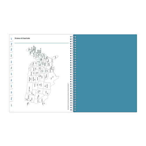 Blue Sky Ditsy Dapple Light CYO Cover Weekly/Monthly Lesson Planner, 9 Classes, 11 x 8.5 Sheets, 12-Month (July to June), 2025 to 2026 (132002)