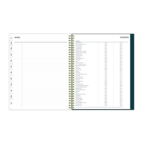 Blue Sky Greta Academic Year Weekly/Monthly Planner, Floral Artwork, 11.5 x 8, Green Cover, 12-Month (July-June): 2025 to 2026 (136479)