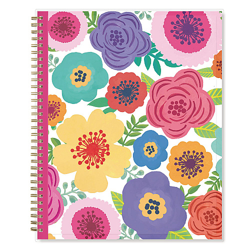 Blue Sky Mahalo Academic Year Create-Your-Own Cover Weekly/Monthly Planner, Floral Artwork, 11 x 8.5, 12-Month (July-June): 2025-2026 (100149)