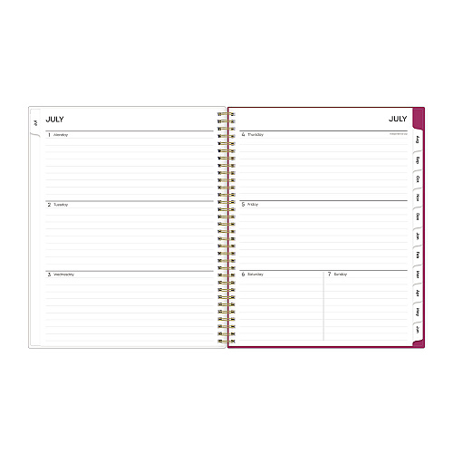 Blue Sky Mahalo Academic Year Create-Your-Own Cover Weekly/Monthly Planner, Floral Artwork, 11 x 8.5, 12-Month (July-June): 2025-2026 (100149)