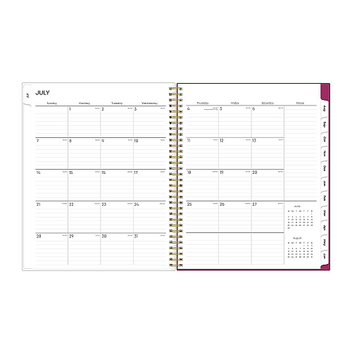 Blue Sky Mahalo Academic Year Create-Your-Own Cover Weekly/Monthly Planner, Floral Artwork, 11 x 8.5, 12-Month (July-June): 2025-2026 (100149)