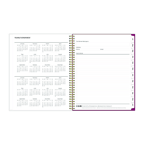 Blue Sky Mahalo Academic Year Create-Your-Own Cover Weekly/Monthly Planner, Floral Artwork, 11 x 8.5, 12-Month (July-June): 2025-2026 (100149)