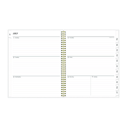 Blue Sky Gemma Academic Year Weekly/Monthly Planner, Geode Artwork, 11 x 8.5, Blue/Purple Cover, 12-Month (July to June): 2025 to 2026 (118177)