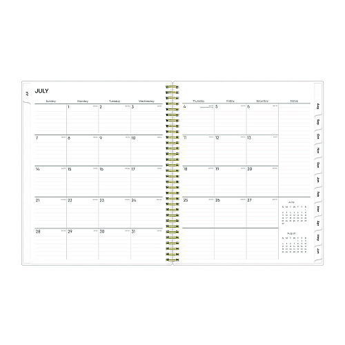 Blue Sky Gemma Academic Year Weekly/Monthly Planner, Geode Artwork, 11 x 8.5, Blue/Purple Cover, 12-Month (July to June): 2025 to 2026 (118177)