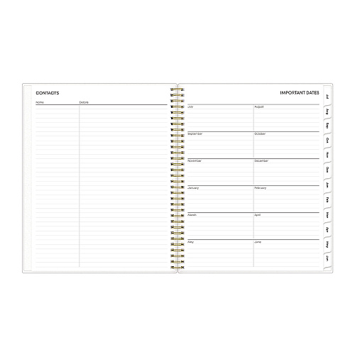 Blue Sky Gemma Academic Year Weekly/Monthly Planner, Geode Artwork, 11 x 8.5, Blue/Purple Cover, 12-Month (July to June): 2025 to 2026 (118177)