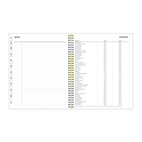 Blue Sky Gemma Academic Year Weekly/Monthly Planner, Geode Artwork, 11 x 8.5, Blue/Purple Cover, 12-Month (July to June): 2025 to 2026 (118177)