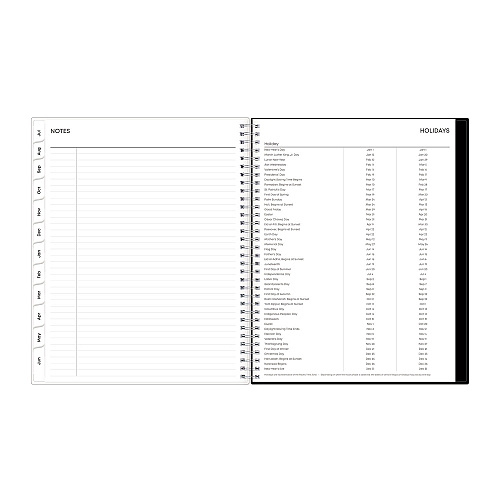 Blue Sky Analeis Create-Your-Own Cover Weekly/Monthly Planner, Floral, 11 x 8.5, White/Black/Coral, 12-Month (July to June): 2025-2026 (130606)