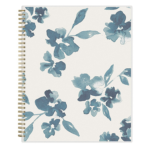 Blue Sky Bakah Blue Academic Year Weekly/Monthly Planner, Floral Artwork, 11 x 8.5, Blue/White Cover, 12-Month (July-June): 2025-2026 (131951)