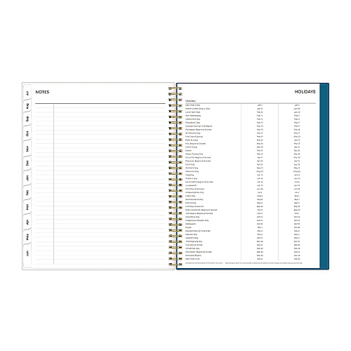 Blue Sky Bakah Blue Academic Year Weekly/Monthly Planner, Floral Artwork, 11 x 8.5, Blue/White Cover, 12-Month (July-June): 2025-2026 (131951)