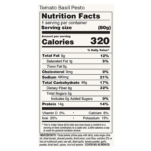 ZENB Instant Meals, Tomato Basil Pesto Pasta, 2.8 oz Bowl, Dozen (02816)