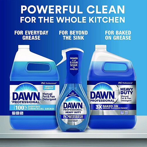 Dawn Heavy Duty Powerwash Commercial Dish Spray, 16 oz, 6 Pack: 1 Starter Kit Plus 5 Refills (15264)