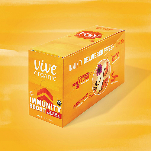Vive Organic Immunity Boost, Ginger, 2 oz Bottle,12/Carton (34800001)