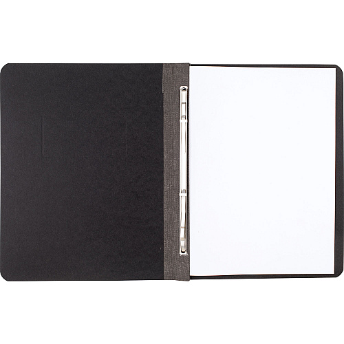 Acco Pressboard Report Cover with Tyvek Reinforced Hinge, Two-Piece Prong Fastener, 3" Capacity, 8.5 x 11, Black/Black (25971)