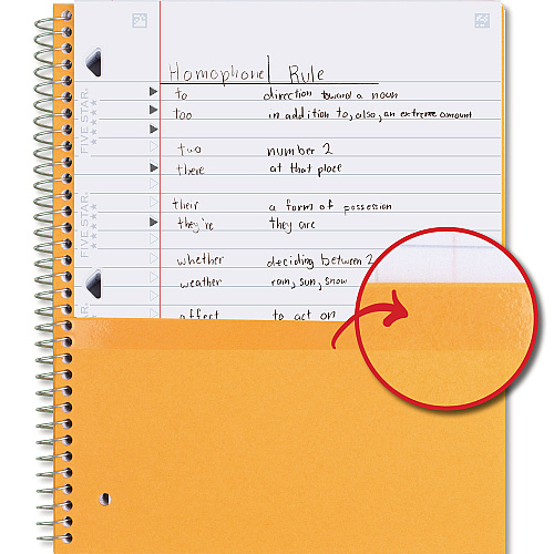 Five Star Wirebound Notebook, 1-Subject, Wide/Legal Rule, Black Cover, (100) 10. x 8.63 Sheets (930010A)