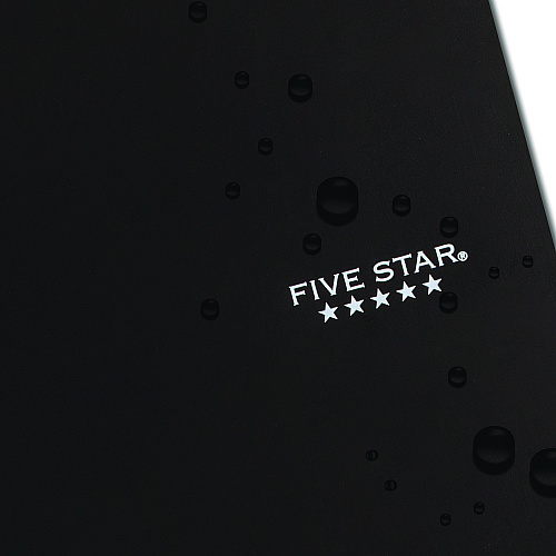 Five Star Wirebound Notebook, 1-Subject, Wide/Legal Rule, Black Cover, (100) 10. x 8.63 Sheets (930010A)