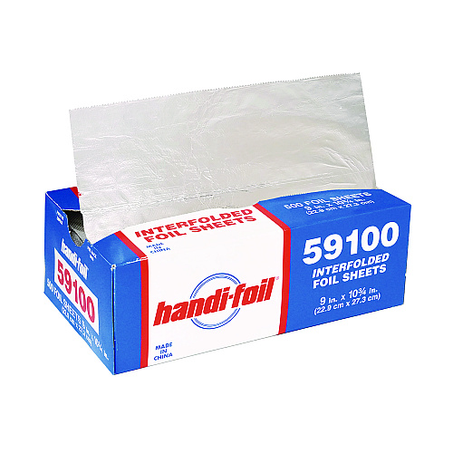 HFA Interfolded Foil Sheets, 55 Gauge, 9 x 10.75, 500/Box, 6 Boxes/Carton (59100)