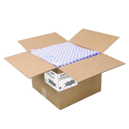 Paterson Grease-Resistant Food Wrap, 12" x 12", Blue Check, 5,000/Carton (WG01014)