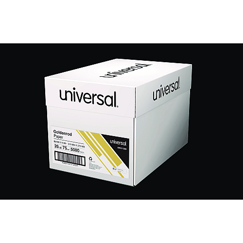 Universal Deluxe Colored Paper, 20 lb Bond Weight, 8.5 x 11, Goldenrod, 500 Sheets/Ream, 10 Reams/Carton (UNV11205CT)