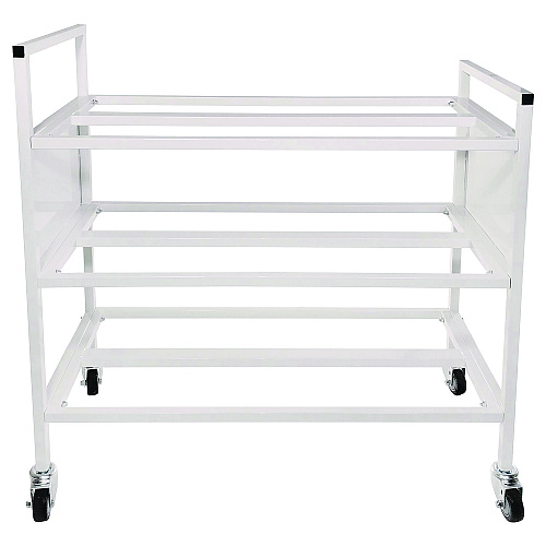 Champion Sports Double Wide Cart, Fits Approximately 24 Balls, Metal, 20" x 42" x 44", White (24BC)