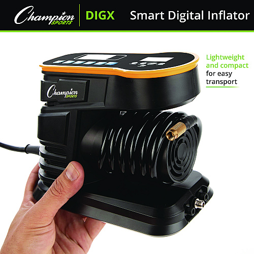 Champion Sports Digital Electronic Inflator, 0.78 cu ft/min, 30 psi, 70" Cord (DIGX)